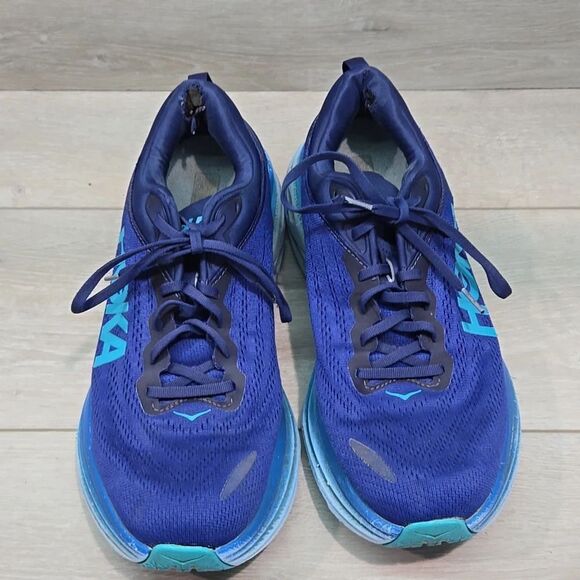 HOKA One One Men Bondi 8 Blue Running Shoes Athletic Sneakers Sz 11.5D main image 7
